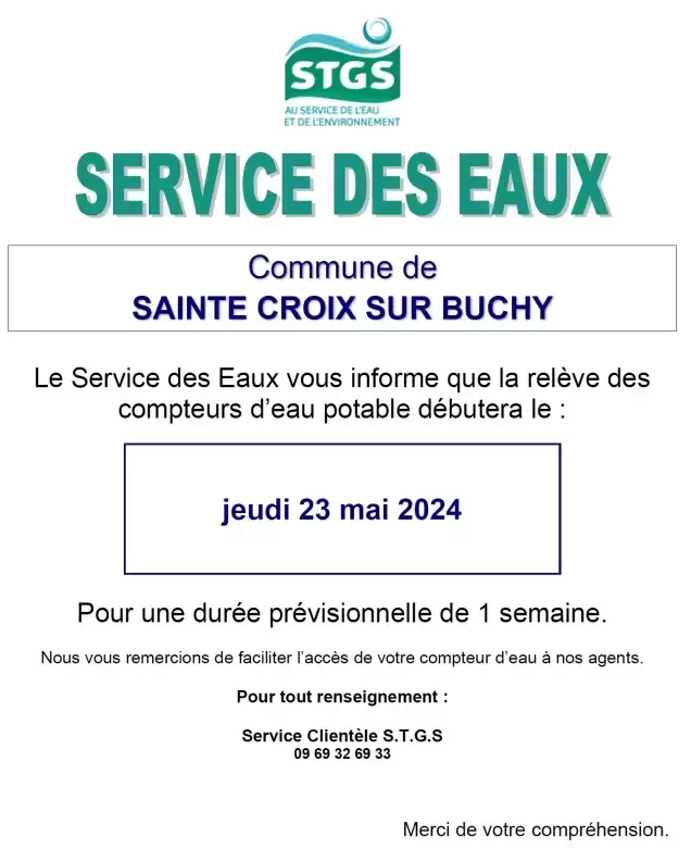 STSG-Relevés des compteurs d'ea